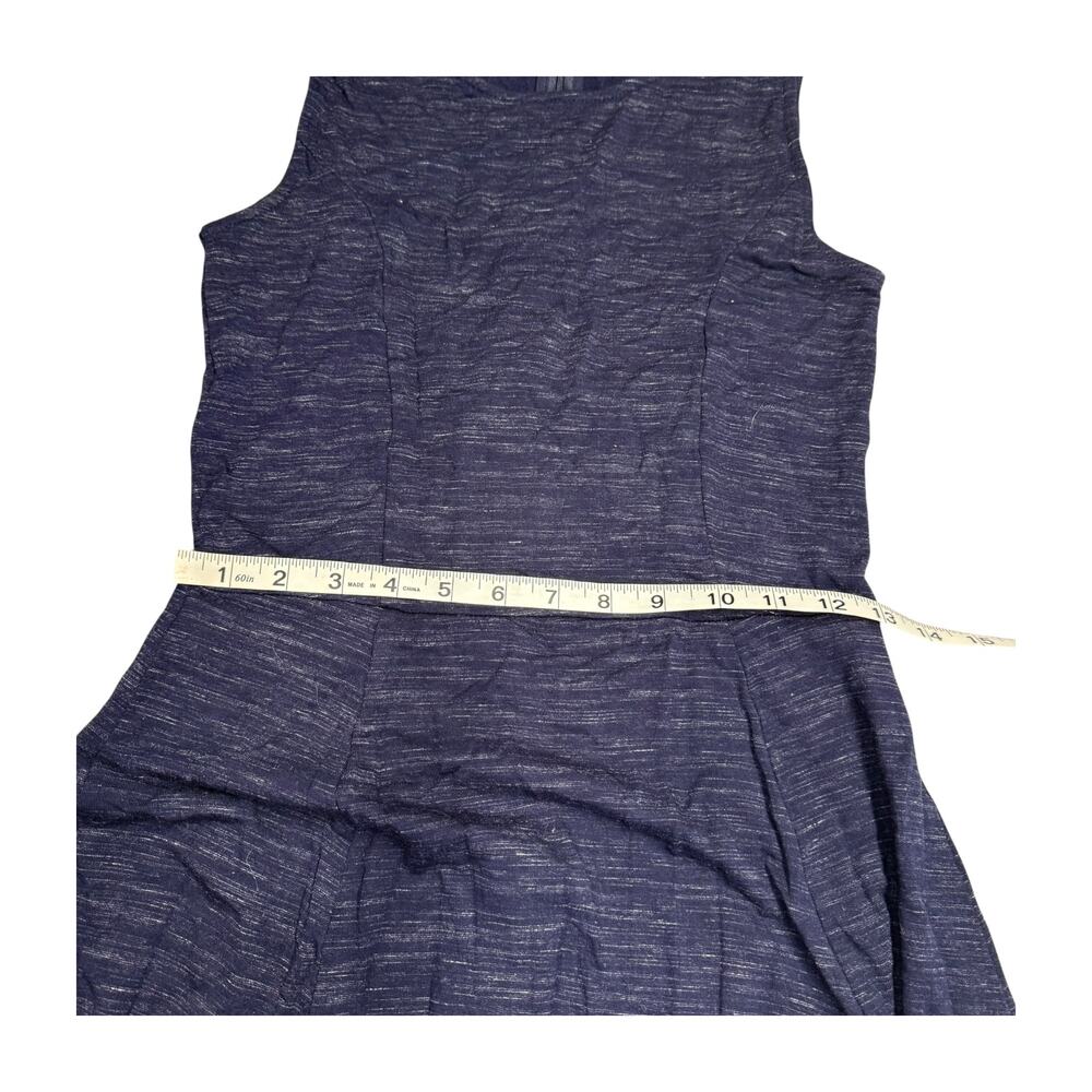 Dalia Navy Heathered Fit Flare A-Line Dress Size S - Picture 4 of 12